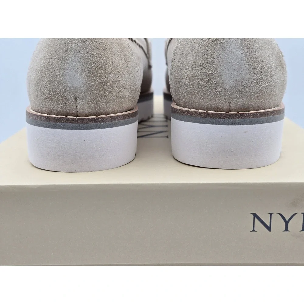 NYDJ Women's Owens Boucle Loafer - Cashmere Suede Gray Size‎ 6 M - New In Box